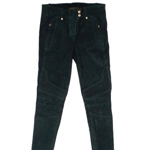 Balmain HM suede leather pants size 4.